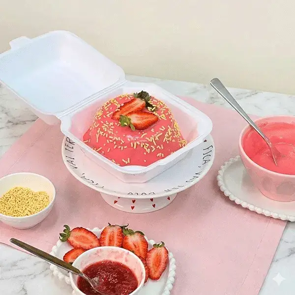Mini bolo de Morango