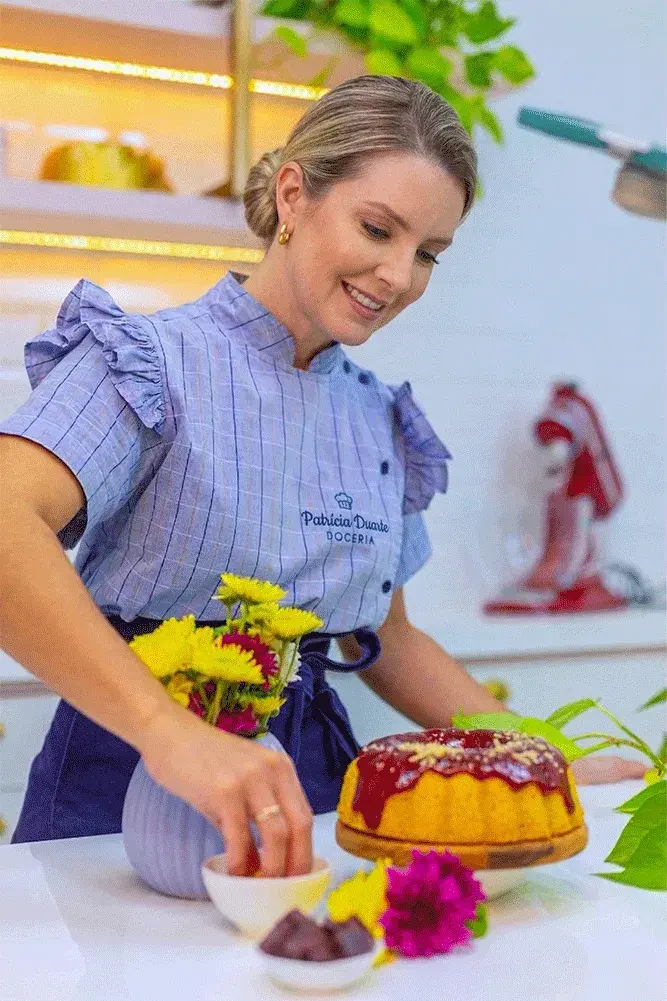 Patricia Duarte na cozinha